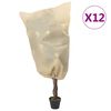 vidaXL plantebeskyttelse med snore 12 stk. 70 g/m&sup2; 0,8x0,8 m