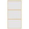vidaXL skyded&oslash;r 102,5x205 cm matteret sikkerhedsglas aluminium gylden