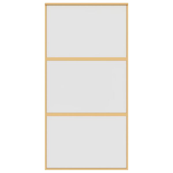 vidaXL skyded&oslash;r 102,5x205 cm matteret sikkerhedsglas aluminium gylden