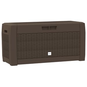 vidaXL opbevaringskasse til haven 119x48x60 cm polypropylen brun