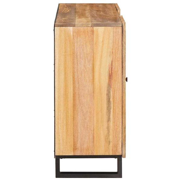 vidaXL Highboard med d&oslash;r Brun 40 x 33,5 x 110 cm Massivt mangotr&aelig;