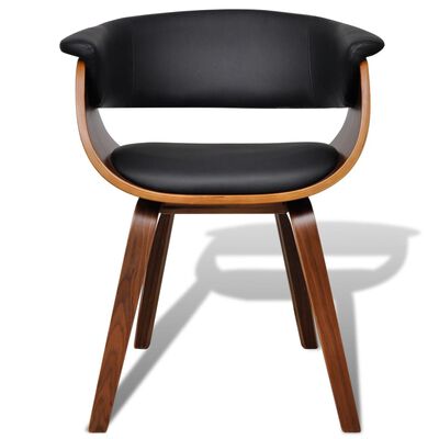 vidaXL spisebordsstole 4 stk. bøjet træ og kunstlæder