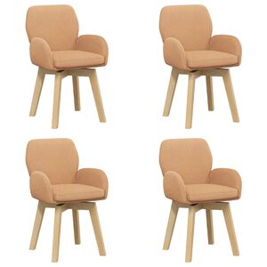vidaXL Svingende Spisestole 4 stk. Boucl&eacute; Beige 54 x 58 x 87 cm