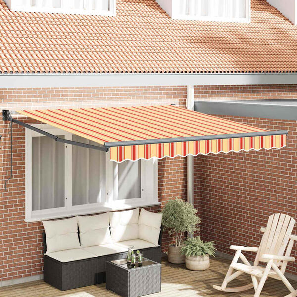 vidaXL Markise Gul og orange 350 x 250 x 165 cm Polyester
