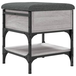 vidaXL skob&aelig;nk 42x42x45 cm konstrueret tr&aelig; gr&aring; sonoma-eg
