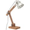 vidaXL industriel skrivebordslampe 58x18x90 cm E27 rund s&oslash;lvfarvet