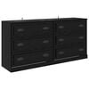 vidaXL Sideboards 2 pcs Sort eg 70 x 35,5 x 67,5 cm Konstrueret tr&aelig;