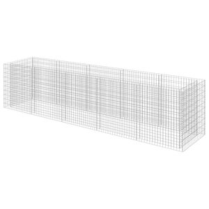 vidaXL gabion-h&oslash;jbed 450x90x100 cm galvaniseret st&aring;l