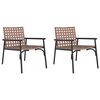 vidaXL Have Stol 2 stk. Brun polyrattan