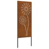 vidaXL Have privatliv sk&aelig;rm Fretwork Rusten 50 x 140 cm Cortenst&aring;l