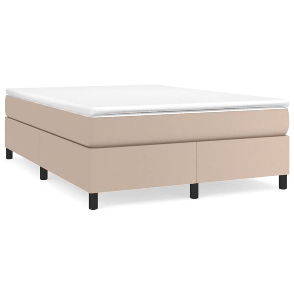 vidaXL Boxspring sengeramme 140x200 cm kunstl&aelig;der cappuccinofarvet