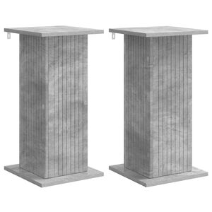 vidaXL Planteholder 2 pcs Betongr&aring; 30,5 x 30 x 60,5 cm Konstrueret tr&aelig;