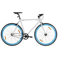 vidaXL cykel 1 gear 700c 59 cm hvid og blå