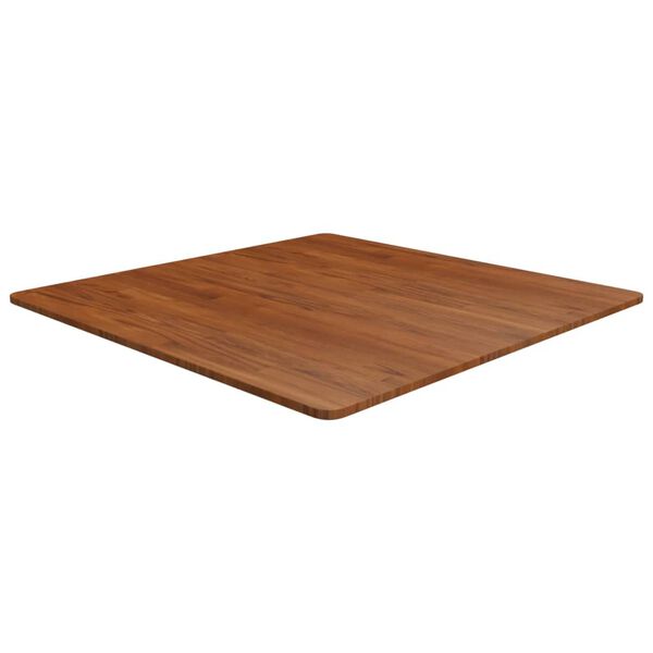 vidaXL firkantet bordplade 90x90x1,5 cm behandlet massivt eg m&oslash;rkebrun