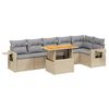 vidaXL sofas&aelig;t til haven 7 dele med hynder polyrattan beige