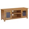 vidaXL tv-skab 110x35x44 cm massivt egetr&aelig;