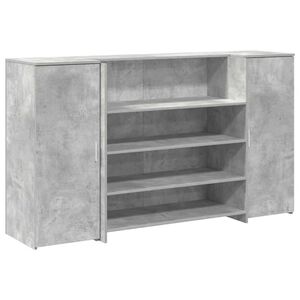 vidaXL receptionsskranke 180x50x103,5 cm konstrueret tr&aelig; beton gr&aring;