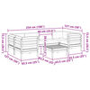 vidaXL sofas&aelig;t til haven 7 dele med hynder impr&aelig;gneret fyrretr&aelig;