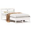 vidaXL sengeramme uden madras 90x200 cm massivt fyrretr&aelig; hvid