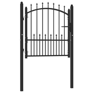 vidaXL hegnsl&aring;ge EMMEN med pigge st&aring;l 104x97 cm sort