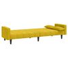 vidaXL 2-personers sovesofa med 2 puder fl&oslash;jl gul