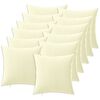 vidaXL Pude med pude HEERLEN 12 stk. Cremefarvet Polyester