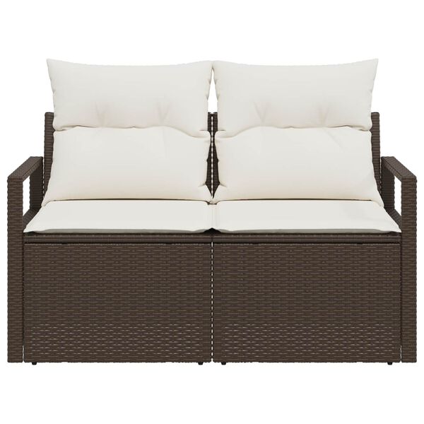 vidaXL Havem&oslash;belsofa med pude 120 x 62 x 69 cm polyrattan