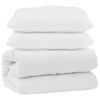 vidaXL Dyne med pude 3 stk. Hvid Mikrofiber
