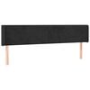 vidaXL sengegavl med kanter 163x16x78/88 cm fl&oslash;jl sort