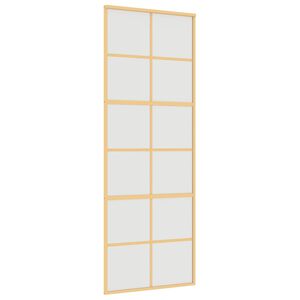 vidaXL skyded&oslash;r 76x205 cm matteret sikkerhedsglas og aluminium gylden