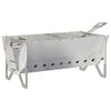 vidaXL Camping b&aring;lplads 42 x 22 x 18 cm Rustfrit st&aring;l S&oslash;lv