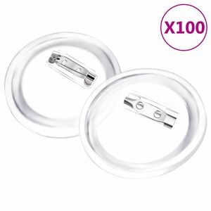vidaXL dele til badges med n&aring;l 100 s&aelig;t 58 mm akryl