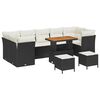 vidaXL Havesofa S&aelig;t 10 pcs Sort polyrattan