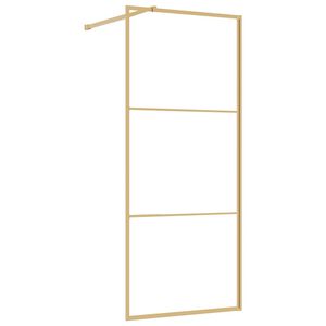vidaXL brusev&aelig;g 80x195 cm klart sikkerhedsglas guldfarvet
