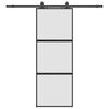 vidaXL skyded&oslash;r med hardwares&aelig;t 76x205 cm h&aelig;rdet glas sort