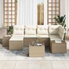 vidaXL Havesofa Sæt med pude 6 pcs Beige og creme polyrattan