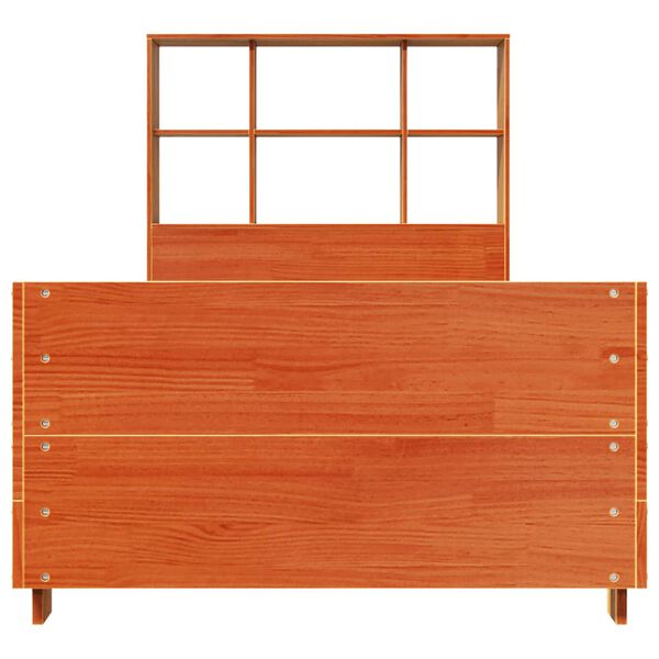 vidaXL sengeramme uden madras 90x190 cm massivt fyrretr&aelig; gyldenbrun