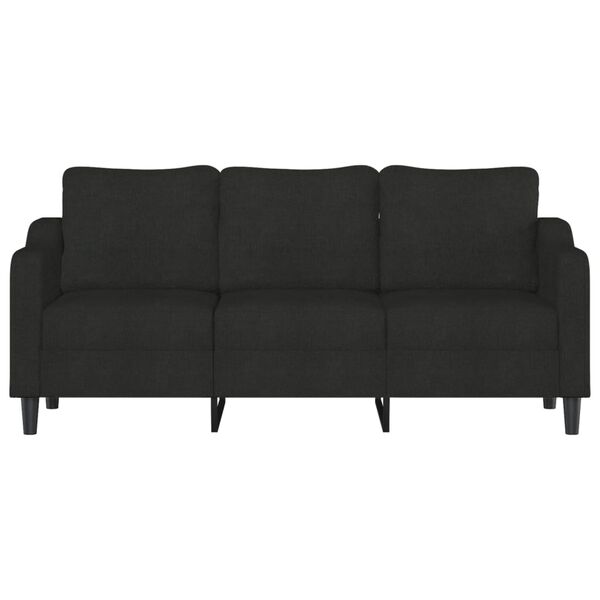 vidaXL 3-personers sofa 180 cm stof sort