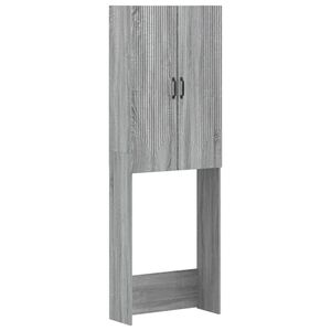 vidaXL Toilet Skab HOORN Gr&aring; Sonoma 66 x 25,5 x 190 cm Konstrueret tr&aelig;