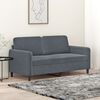 vidaXL 2-personers sofa 140 cm fl&oslash;jl m&oslash;rkegr&aring;
