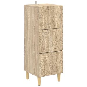 vidaXL Skuffeskab Sonoma-eg 33 x 34,5 x 90 cm Konstrueret tr&aelig;