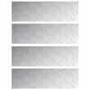 vidaXL Trappe Tread 4 stk. 100 x 30 cm S&oslash;lv Aluminium Rektangul&aelig;r