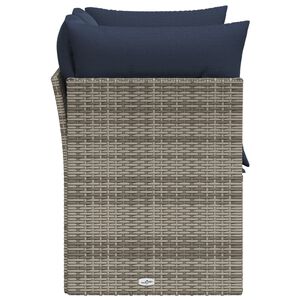 vidaXL 2-personers havesofa med hynder polyrattan gr&aring;