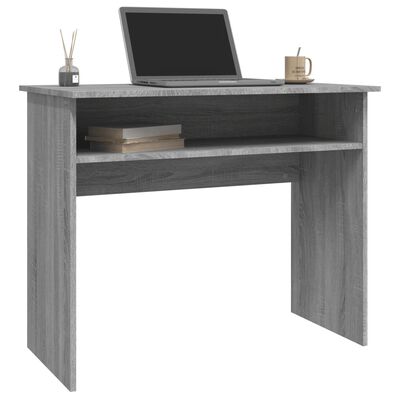vidaXL skrivebord 90x50x74 cm konstrueret træ grå sonoma-eg