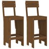 vidaXL barstole 2 stk. 40x48,5x115,5 cm massivt fyrretr&aelig; gyldenbrun