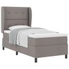 vidaXL Box spring seng med hovedg&aelig;rde Gr&aring;brun 90 x 200 cm Stof