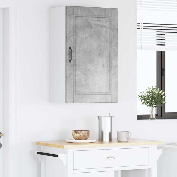 vidaXL K&oslash;kkenskab med hylde Beton Gr&aring; 50 x 31 x 80 cm Konstrueret tr&aelig;