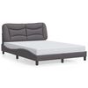 vidaXL sengeramme uden madras Hvar 140x200 cm kunstl&aelig;der gr&aring;