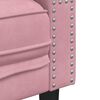 vidaXL Chesterfield-sofastol fløjl pink