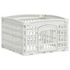 vidaXL 4-panelers hunde legegrind 60 x 60 x 38 cm Plastik Hvid